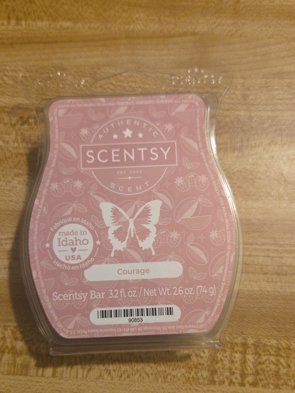 Scentsy Courage Wax Bar - Light Pink
